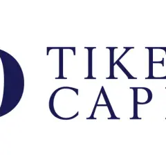 The Tikehau Capital logo features a stylized "TK" monogram in dark blue, followed by the words "TIKEHAU CAPITAL" in a classic serif font.