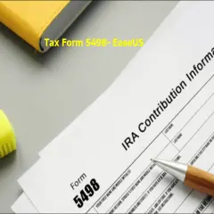 Tax Form 5498, IRA Contribution Information, is shown with a pen and yellow highlighter, ready for tax season.