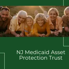 A happy multi-generational family smiles, representing the security offered by a NJ Medicaid Asset Protection Trust.
