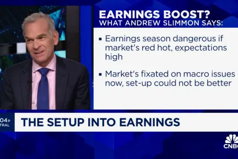 Andrew Slimmon discusses the setup into earnings season, noting it can be dangerous if expectations are high. He mentions the market's focus on macro issues.