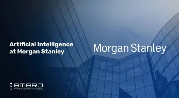 Artificial Intelligence at Morgan Stanley, featuring the company's name and a modern building.