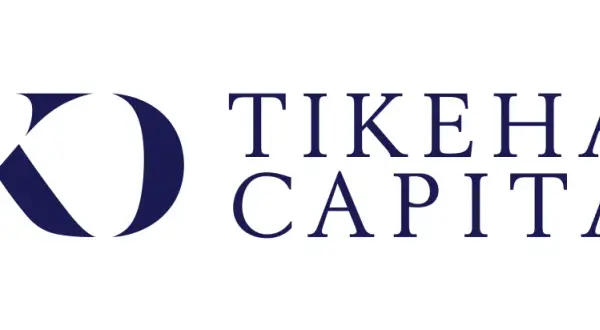The Tikehau Capital logo features a stylized "TK" monogram in dark blue, followed by the words "TIKEHAU CAPITAL" in a classic serif font.