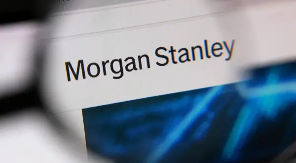 Close-up of a screen displaying "Morgan Stanley". This could be a webpage discussing the Morgan Stanley private bank minimum investment.