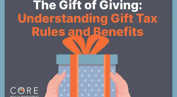 Hands hold a gift box, illustrating "The Gift of Giving: Understanding Gift Tax Rules and Benefits.