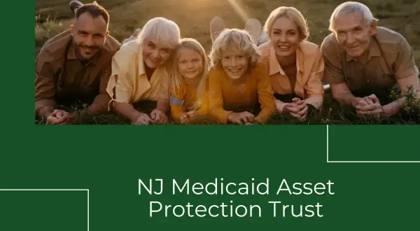 A happy multi-generational family smiles, representing the security offered by a NJ Medicaid Asset Protection Trust.