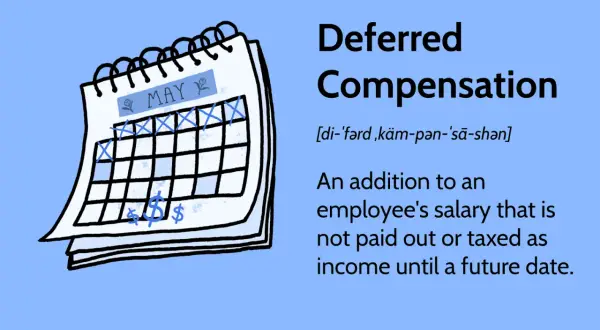 Calendar with "MAY" and crossed-out days, illustrating a non qualified deferred compensation plan where salary is paid later.