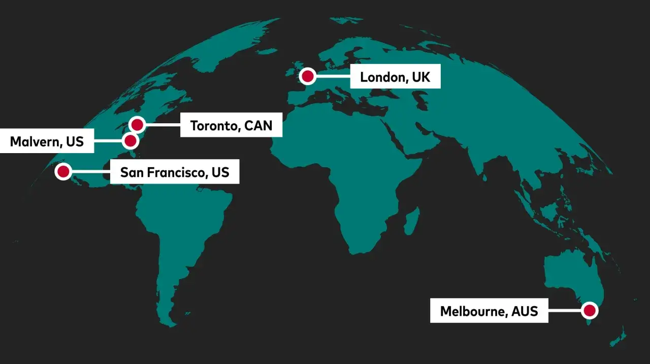 Counterpoint Global's presence spans the globe with offices in London, UK; Toronto, CAN; Malvern, US; San Francisco, US; and Melbourne, AUS.