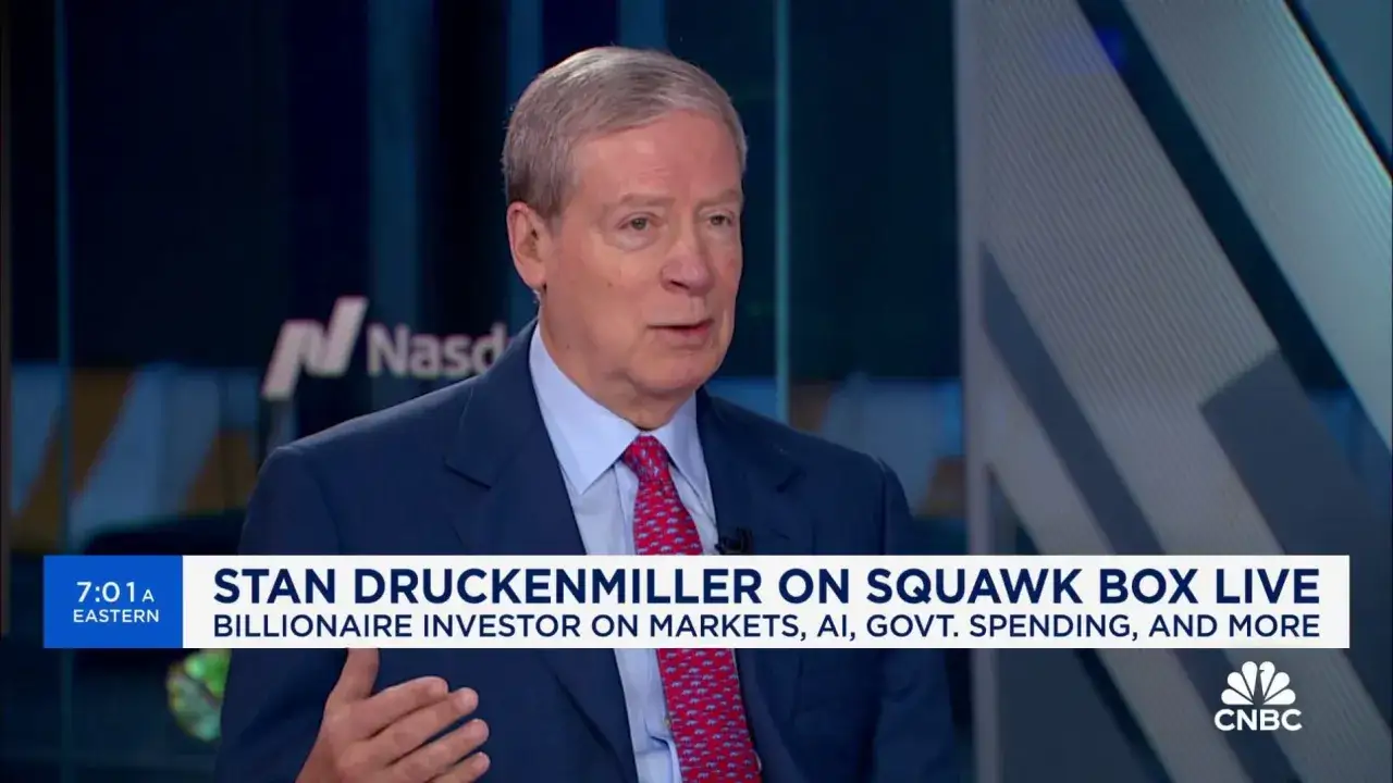 Stan Druckenmiller, a billionaire investor, discusses markets and AI on Squawk Box Live.