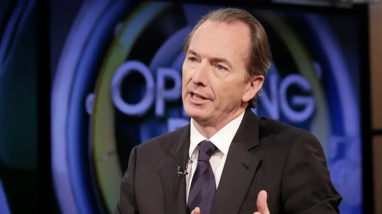 Eaton Vance, a Morgan Stanley executive, speaks during a broadcast.