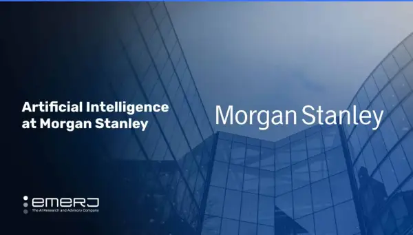 Artificial Intelligence at Morgan Stanley, featuring the company's name and a modern building.