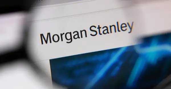 Close-up of a screen displaying "Morgan Stanley". This could be a webpage discussing the Morgan Stanley private bank minimum investment.