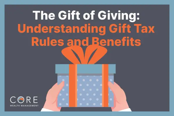 Hands hold a gift box, illustrating "The Gift of Giving: Understanding Gift Tax Rules and Benefits.