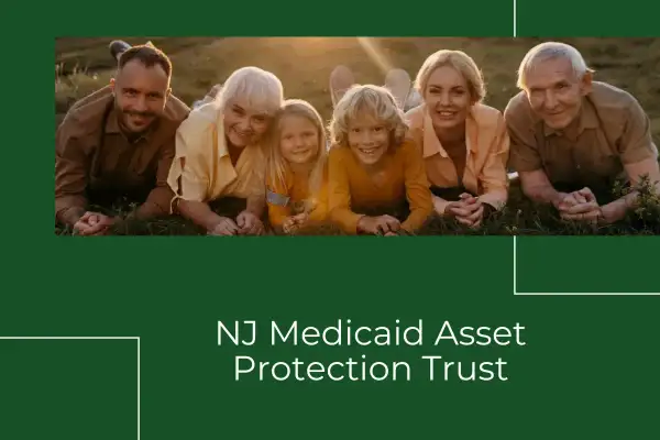 A happy multi-generational family smiles, representing the security offered by a NJ Medicaid Asset Protection Trust.
